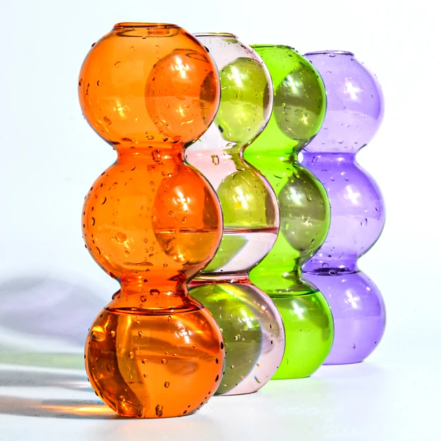 Elrendezés Gömb Alakú Művészeti Díszek Vázák Északi Kreatív Üveg Buborék Váza Virág Dekoráció Otthon Születésnapi Ajándék - Image 5