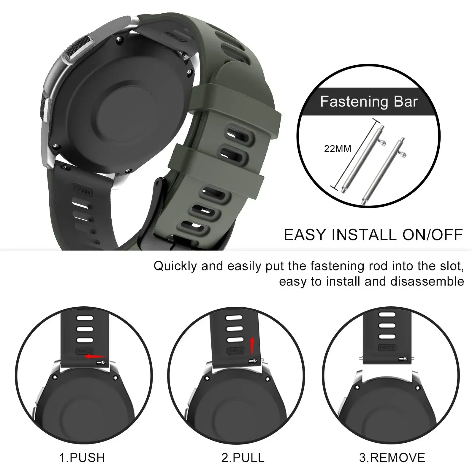 Waterproof Soft Silicone Smartwatch Strap - New Belt Design