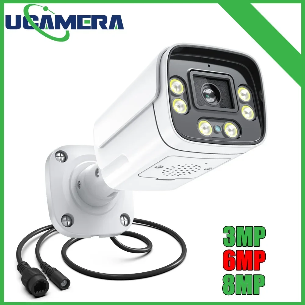 Telecamera Di Sicurezza 4K Telecamera Ip Poe Di Sorveglianza Del Sistema Esterno Con Rilevamento Viso/Umano/Veicolo 25Fps Daytime 100Ft Ir Night