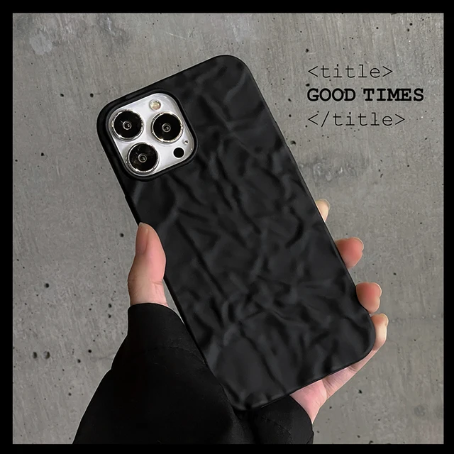 Qianliyao 高級黒錫紙パターン電話ケース iphone 16 15 14 13 11