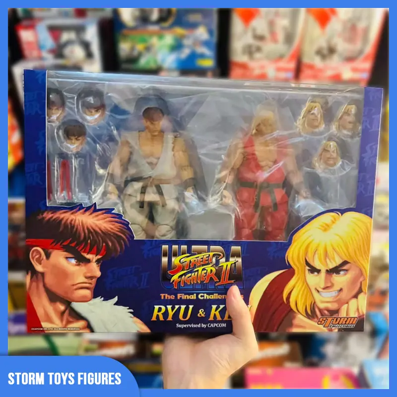 

[In Stock] Original Storm Toys Figures St Ultra Street Fighter Ii Ryu And Ken The Final Anime Action Figures Model Toys Gift