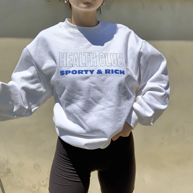 colored health club sporty rich Hoody unisex women 100% Cotton Jumper  graphic hipster Pullovers outfits tops Sweats Sweatshirt - AliExpress