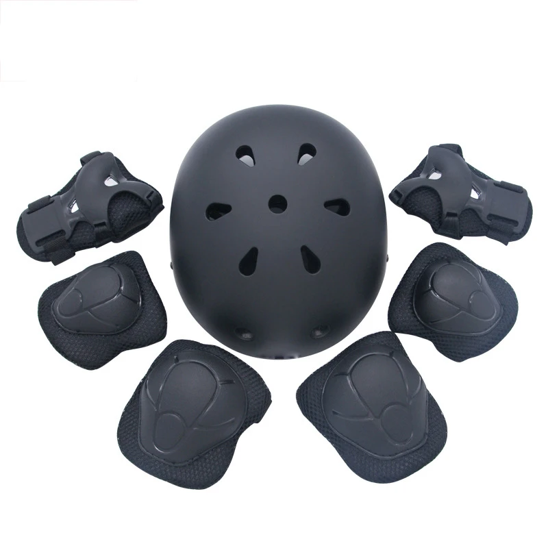 

Child Protector Gear Set for Scooter Roller Ice Skating Balancer Car Bicycle Helmet Hood Set Shilly-car Helmet Protective Gear
