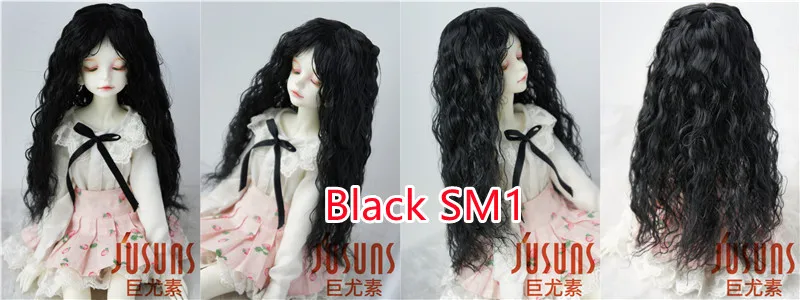 Jusuns Doll Wig JD022 3-4inch 6-7inch 7-8inch 8-9inch 1/6 1/4 1/3 Long Soft Beauty Fish Wave Synthetic Mohair BJD Hair