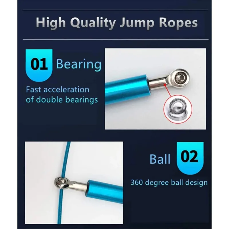 Fitness Jump Ropes Crossfit Heavy Steel Wire Speed Jump Rope for Boxing MMA Training Equipment Gym Exerciser Skipping Rope