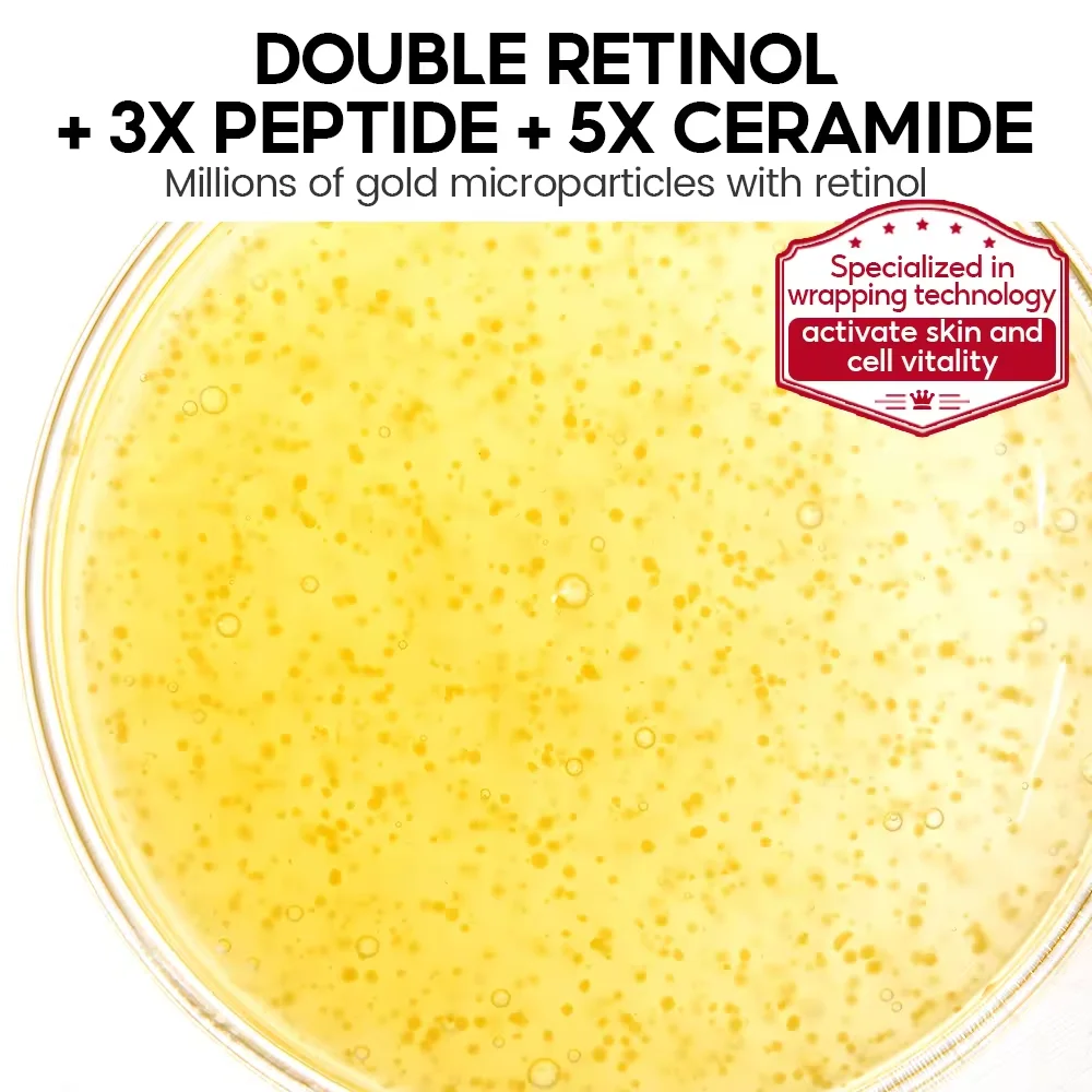 Retinol Face Serum Upgrade 3% Retinol+3X Peptide+5X Ceramide Repair Skin Firming Collagen Anti-Aging