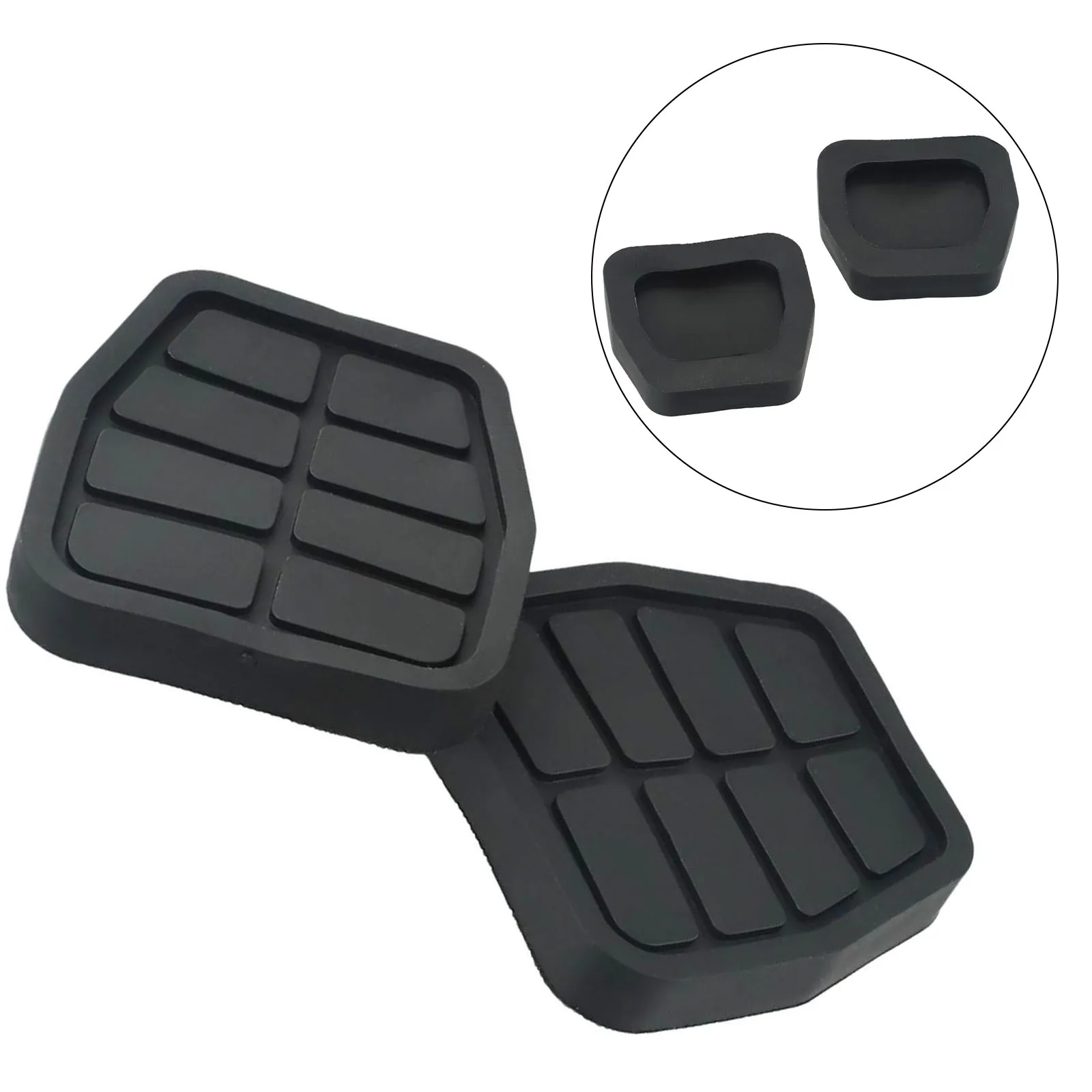 Durable New High Quality 2x Pedal Pad Covers 321 721 173 Black Rubber Secure Grip Long-lasting Easy Installation