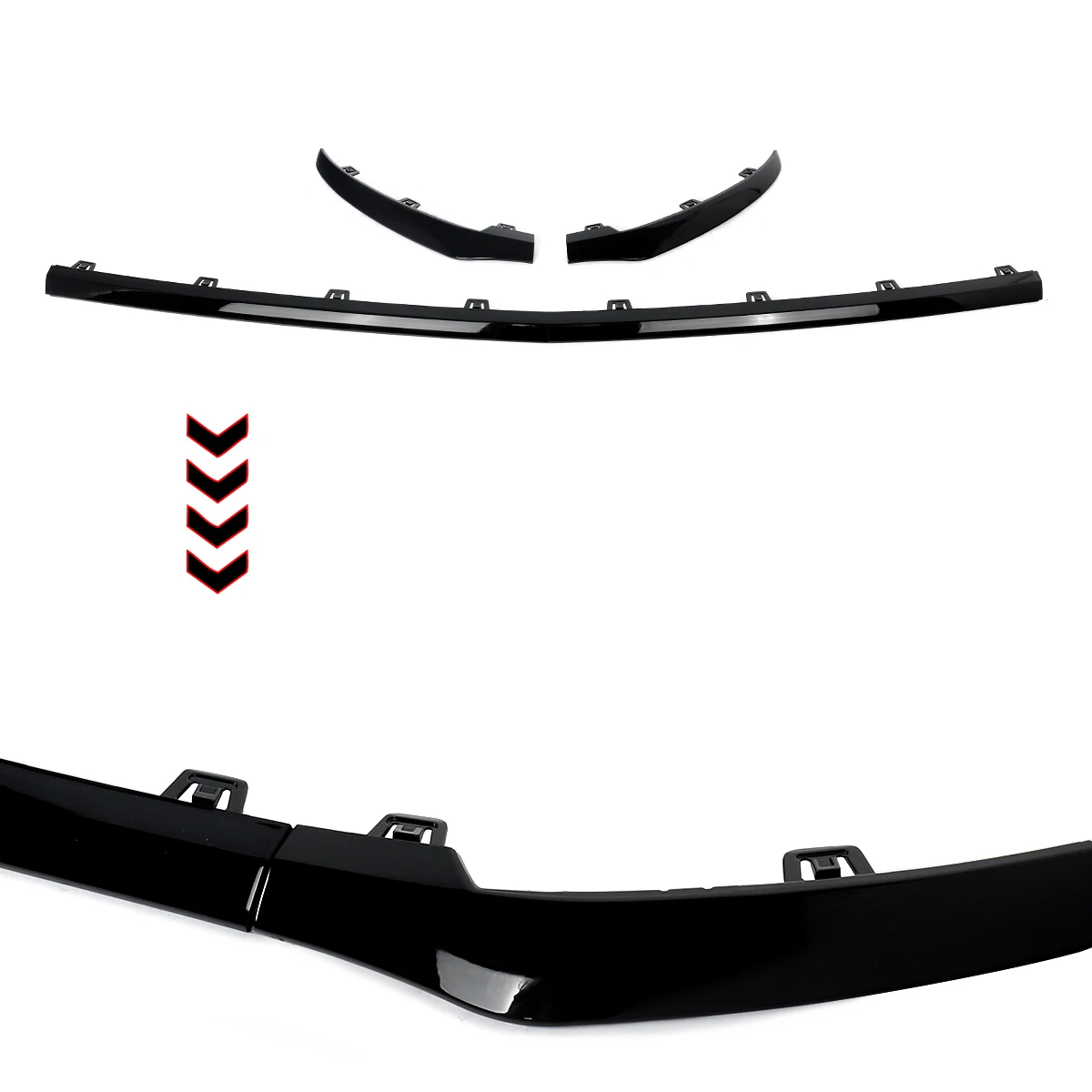 Glossly black Front bumper Cover Molding Trims for Mercedes Benz GLC Class W253 GLC250 GLC300 2016 2017 2018 2019 2538855400