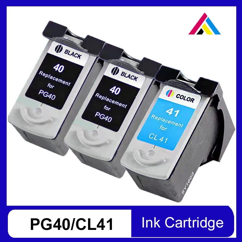 

CSD 3pcs PG-40 CL-41 PG40 CL41 Ink Cartridge For Canon Pixma MP160 MP140 MP210 MP220 MX300 MX310 iP1800 iP2500 iP1600 iP1200