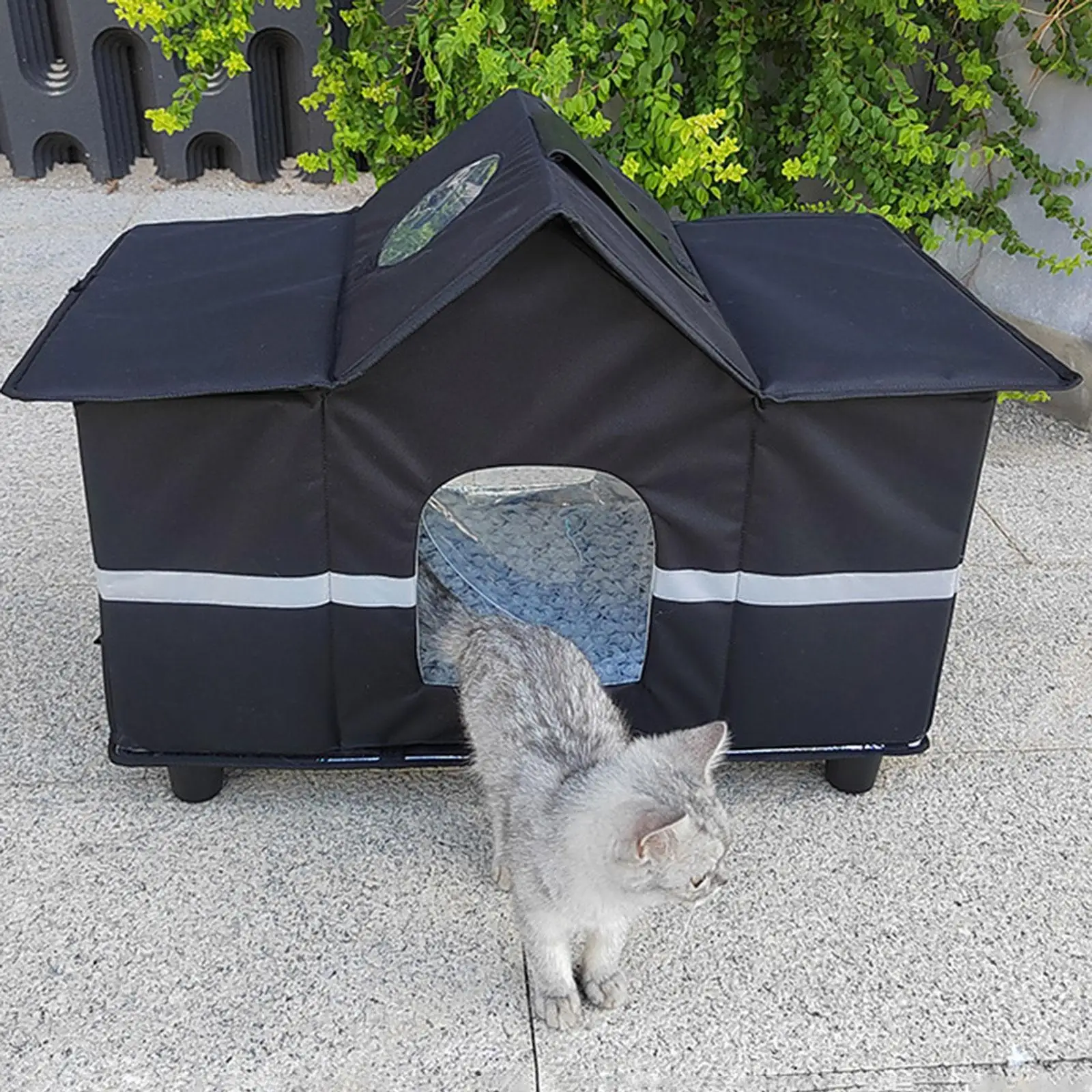 Outdoor Cat House Puppy Tent House Weatherproof Dog Kennels Cat Nest Homeless Pet Tent Wide Winter Shelter for Camping Kitten
