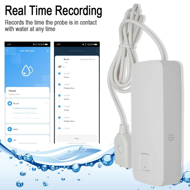 Smart Water Leak Sensor Liquid Leakage Alarm Overflow Level Detector Flood Protection Tuya WiFi SmartLife APP 6