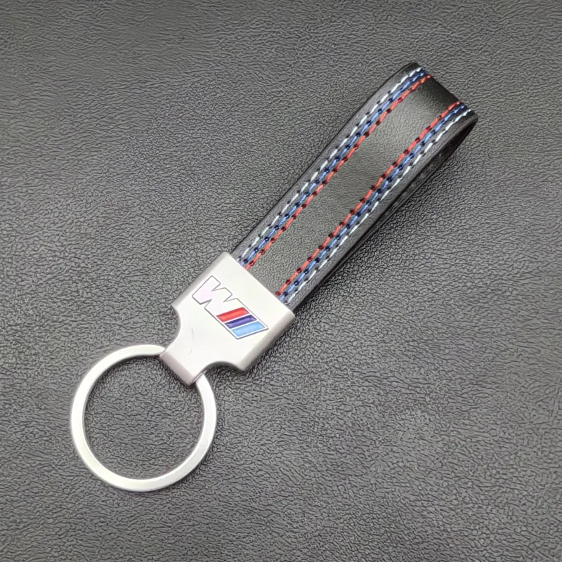 2024 Leather Metal Logo Key Chain Luxury Car Keychain For BMW E46 E90 E39 E60 E36 E30 E61 E91 E92 E87 F10 F20 F30 Accessories