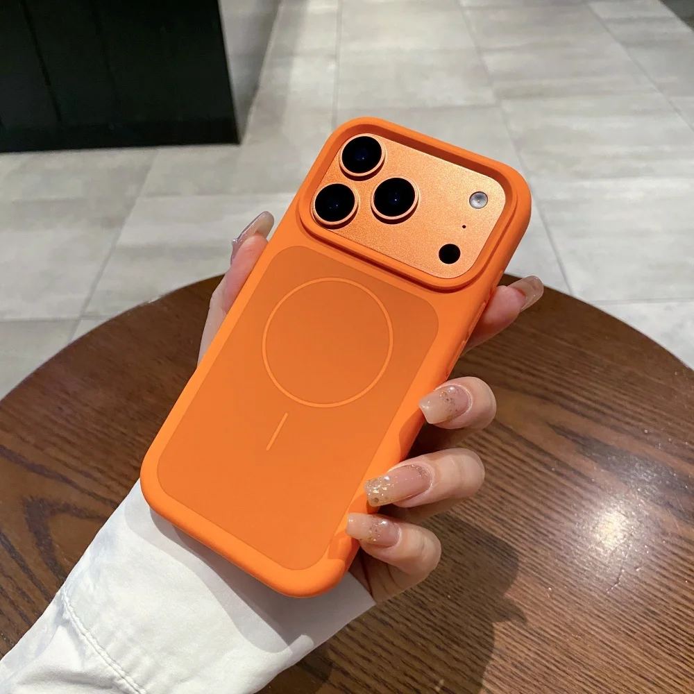 Premium Liquid Silicone Magnetic Wireless Charging Case - Skin-Feel Cover