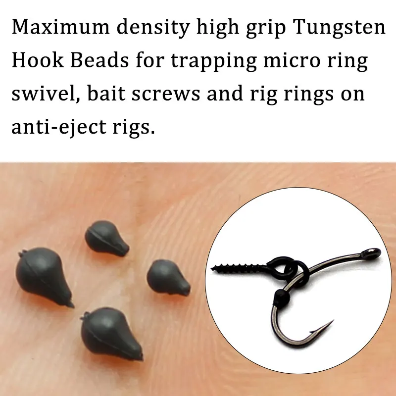 잉어 낚시 후크 정렬 기 낚시 커넥터 후크 중지 비즈 헤어 잉어 리그 물고기 태클 액세서리에 대 한 10pcs 텅스텐 후크 비즈