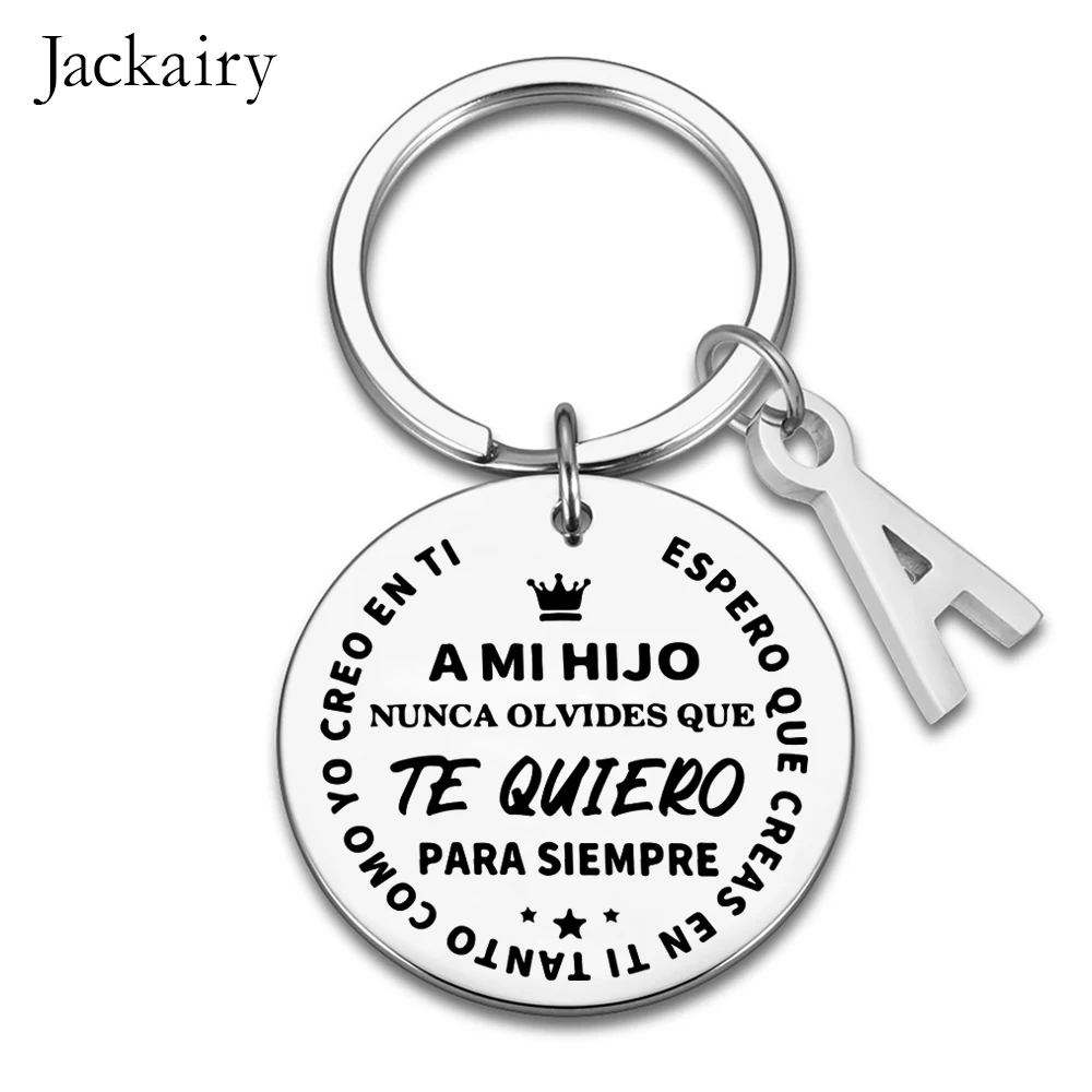 Spanish Keychain A MI HIJO HIJA TE QUIERO PARA SIEMPRE Charms Family Jewelry Keyring Birthday Christmas Gift for Son Daughter