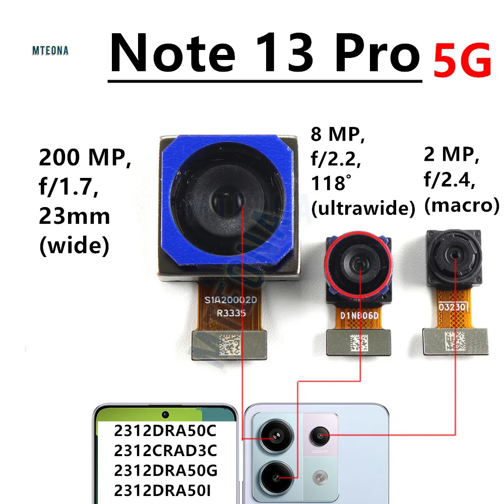 Caméra arrière Objectif Macro 2MP p. Xiaomi Redmi Note 13 Pro et Note 13 Pro Plus - Français