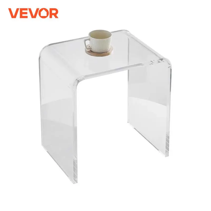 Stylish C Shaped Clear Acrylic End Table