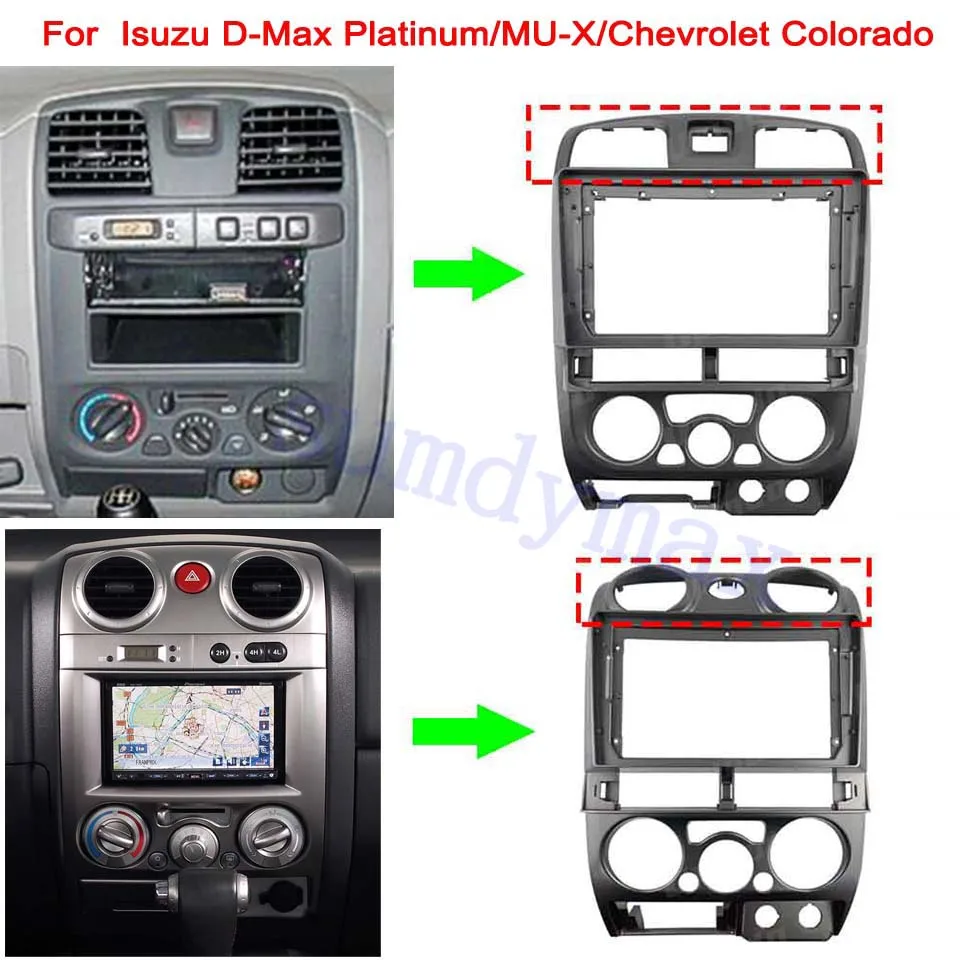 

9 Inch 2din car radio Dash Fascia frame For Isuzu D-Max MU-X Chevrolet Colorado 2006-2012 Dash Fitting Panel Frame Kit