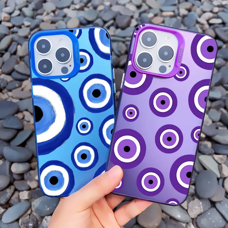 Gorgeous Eyes Blue Evil Eye Print Shockproof Laser Phone Case