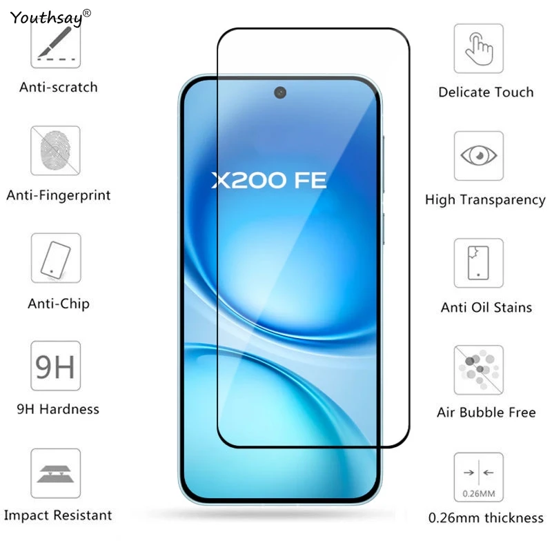 4-1 قطعة الزجاج ل Vivo X200 FE غطاء كامل الزجاج ال...