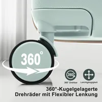 Ensemble de valises, tailles M-L-XL, valises rigides en ABS, ensembles de valises durables, valises avec roulettes pivotantes et serrure TSA, gris vert 4