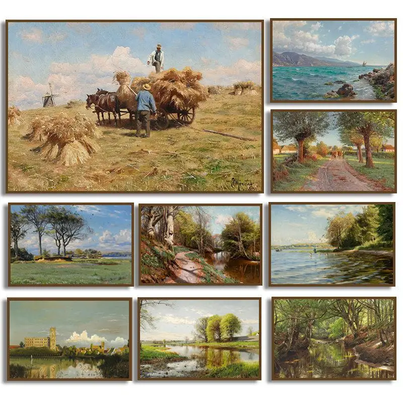 Пейзаж, картина маслом на холсте, закат, морской пейзаж