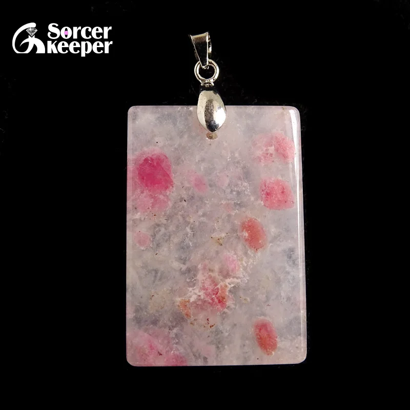 

Высокое качество натуральный с камнем Родонит бусины из лечебных камней розовый драгоценный камень кабошон кулон для изготовления ювелирных изделий подарок DIY ожерелье BH237