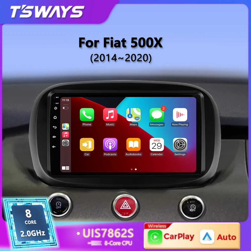

Tsways L6 pro 8-ядерный автомобильный радиоприемник мультимедийный стерео для Fiat 500X 2014 - 2020 2 din Android автомобильный радиоприемник GPS Carplay Универсальный 2din