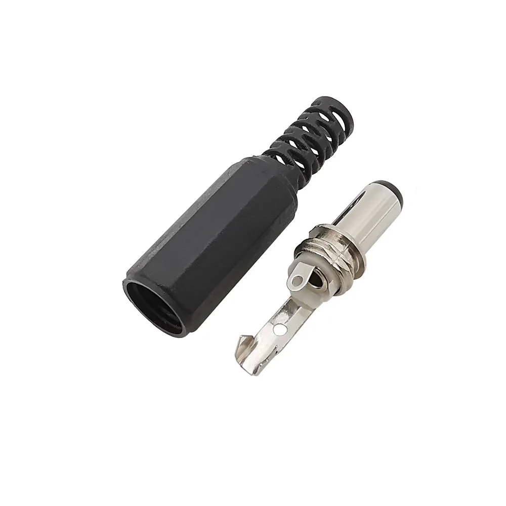 5Pcs 5.5 x 2.5mm DC Male Plug Power Supply Ends Solder Type DIY DC Barrel Plugs Jack Connector Adapter