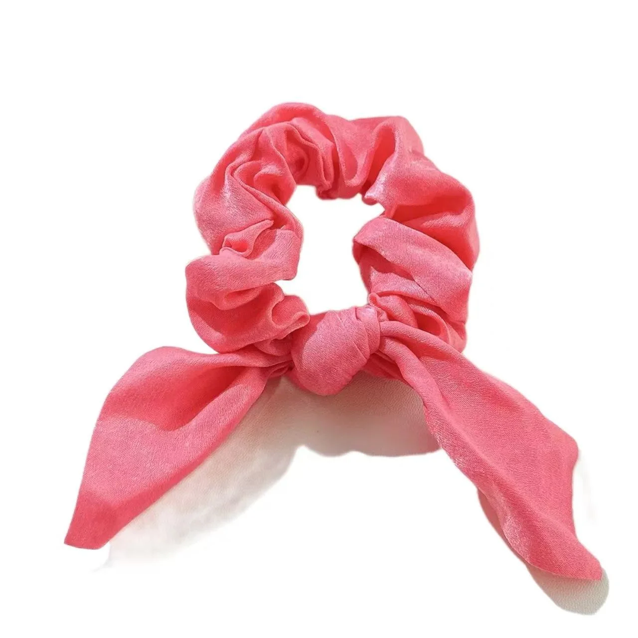 Floral Bow Scrunchies - Stylish Elastic Hair Ties
