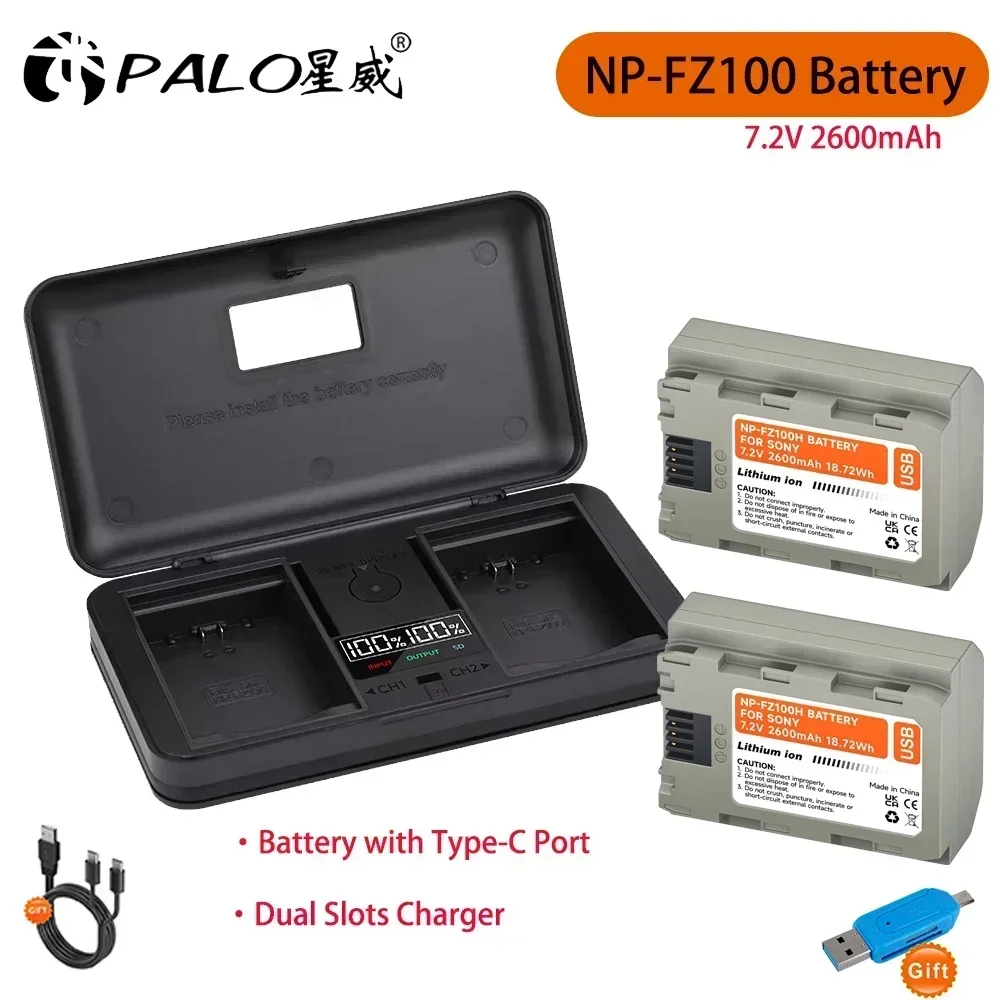 Baterías Np-fz100 2 Pzas 2600mah + Cargador Rápido Sony | Cuotas sin interés