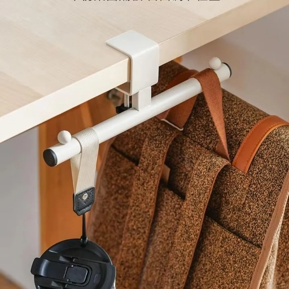 Nuevo Gancho Ajustable para Escritorio, de Acero al Carbono, con Esquinas Redondeadas, Soporte para Mochila, Fácil Insta