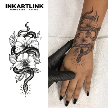 Snake Temporary Tattoo,Lasts To 15 Days New Technology Magic Waterproof Semi Permanent Sticker. 1