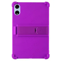 Shockproof Silicone Protective Case with Stand Holder - Soft and Durable Cover for Blackview MEGA 3 (PURPLE)