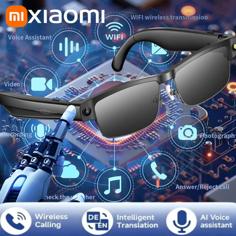 Lunettes Connectées SENBONO E13 - Caméra, Micro, Verres Polarisés & Anti-lumière Bleue - Appels Et Musique