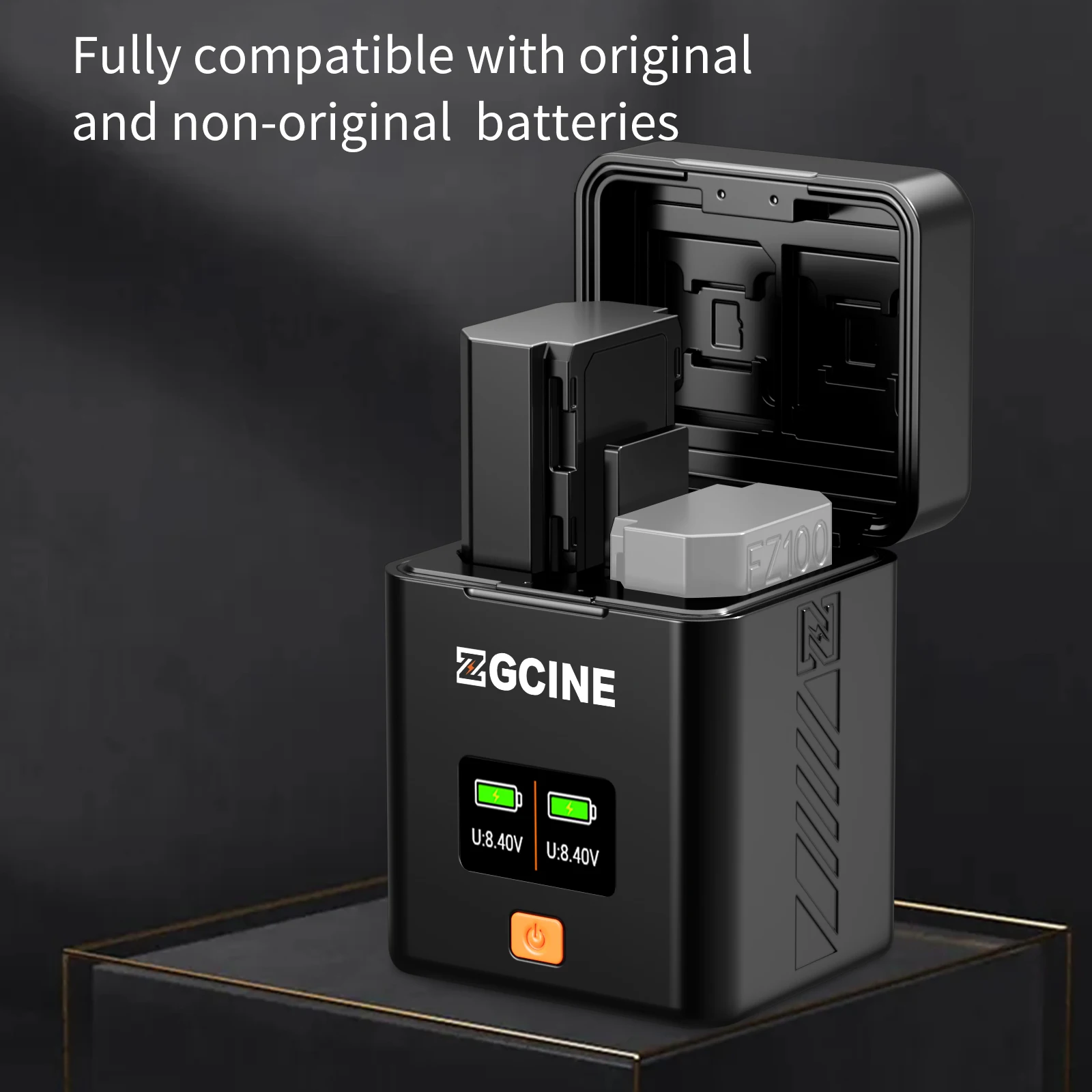 ZGCINE PS-E17 Battery Charging Case USBC PD Fast Dual Charger for Canon R50 R8 R