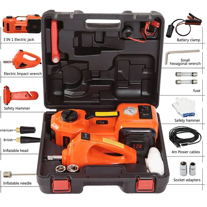 Eheelp 5ton Electric Hydraulic Jack 12v Suv Car Jack Kit With Impact