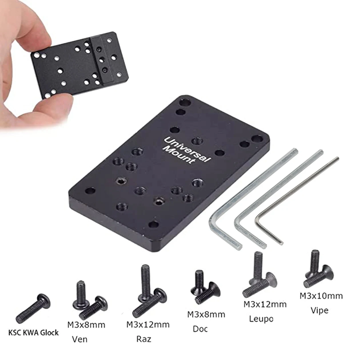 Tactical Glock Rear Sight Mount Plate Base For Universal Red Dot Sight Pistol