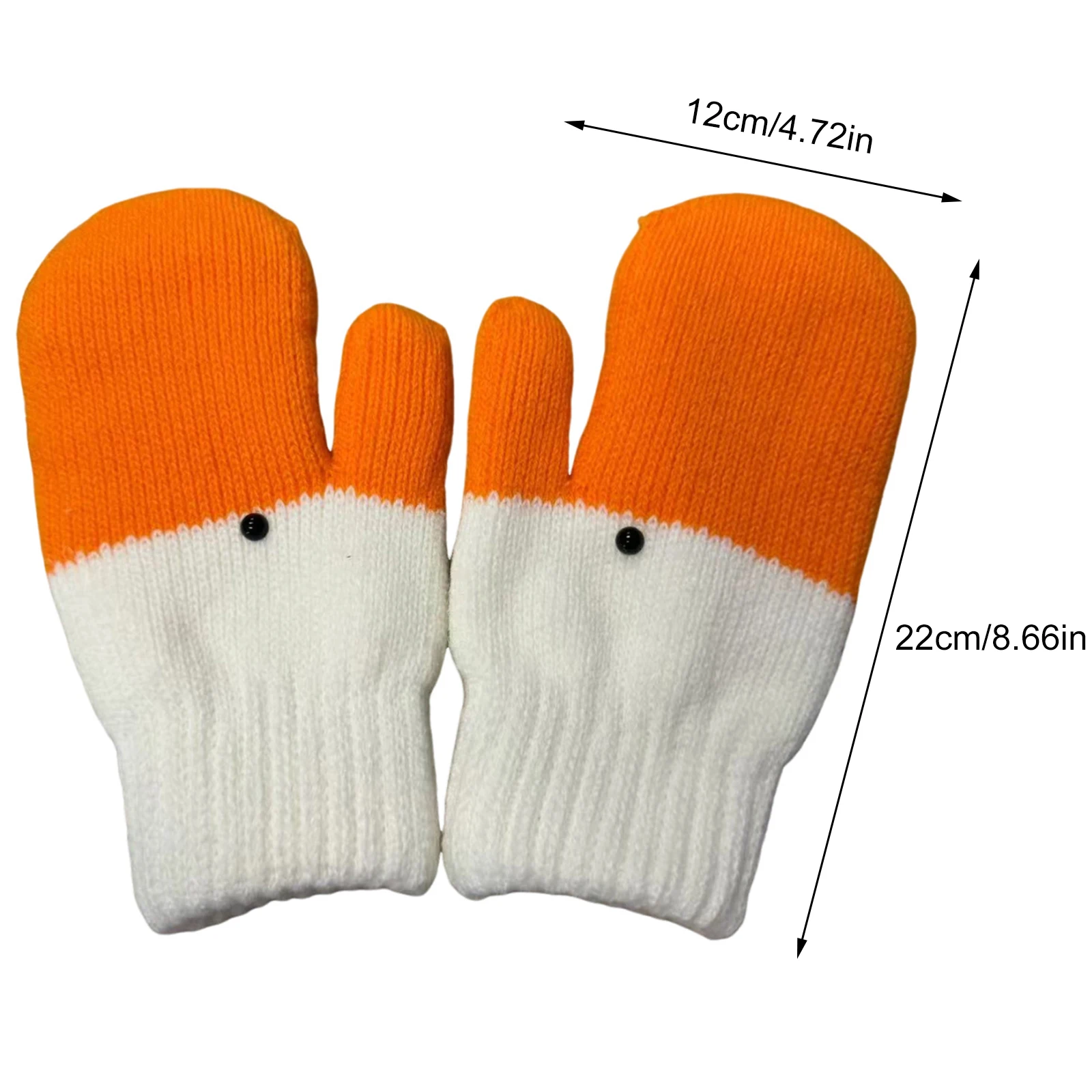 Christmas and New Year Cozy Funny Duck Cold-Proof Full Finger Animal Warm Mittens for Autumn and Winter Gift for Women Men