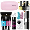 Poly Nail Gel Kit with UV Light Base and Matte Glossy Top Coat Nail Gel Polish Soak off Manicure Accessory Tools 1