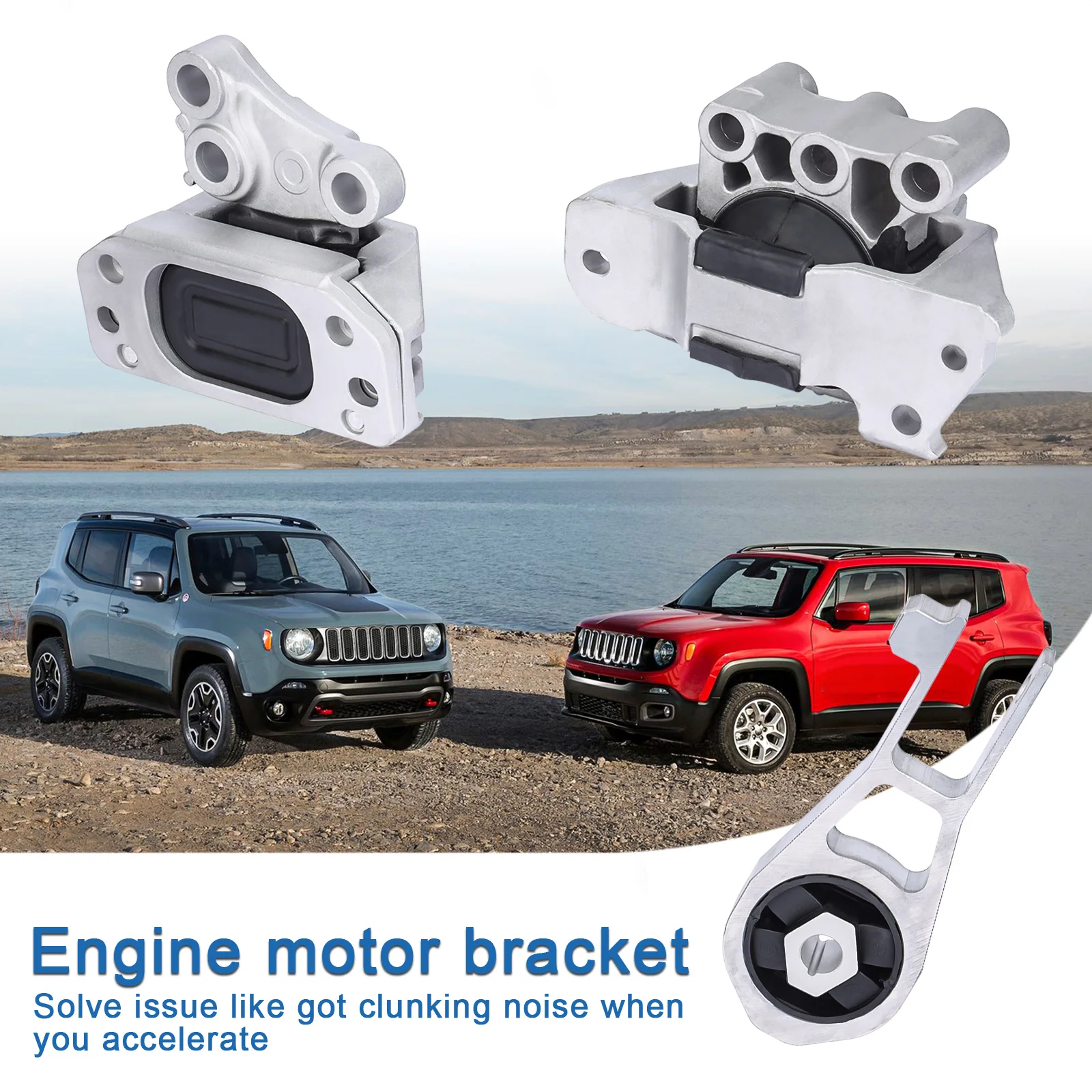 

Auto Parts Engine Mounts & Transmission Mount 3pcs Set For Jeep Renegade Fiat 500X L4-2.4L