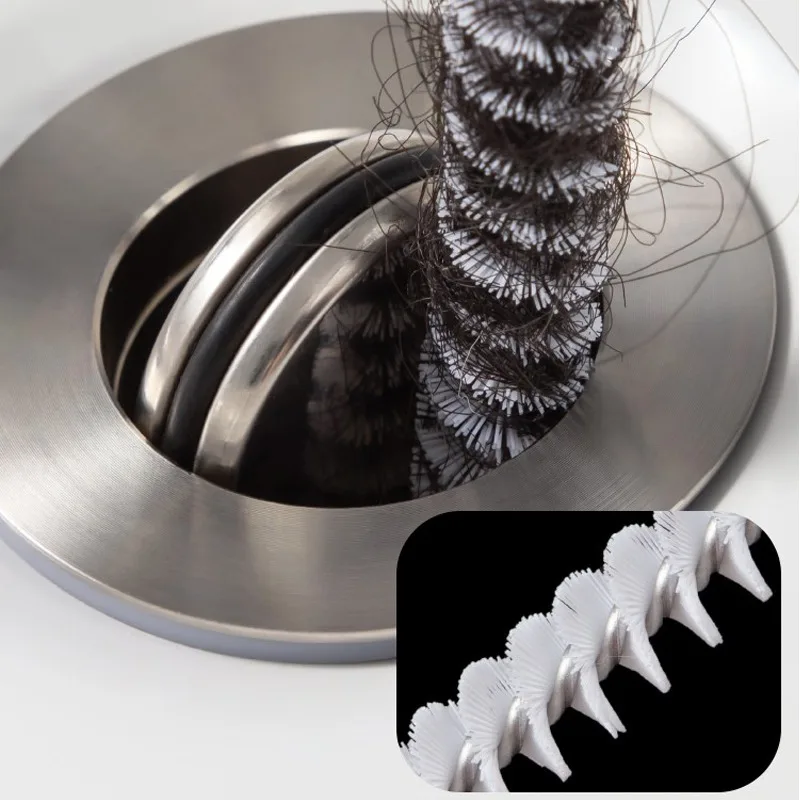 Pipe Dredging Brush Bathroom Hair Sewer Sink Cleaning Brushes Drain Cleaner Flexible Cleaner Kitchen Clog Plug Hole Remover Tool 4