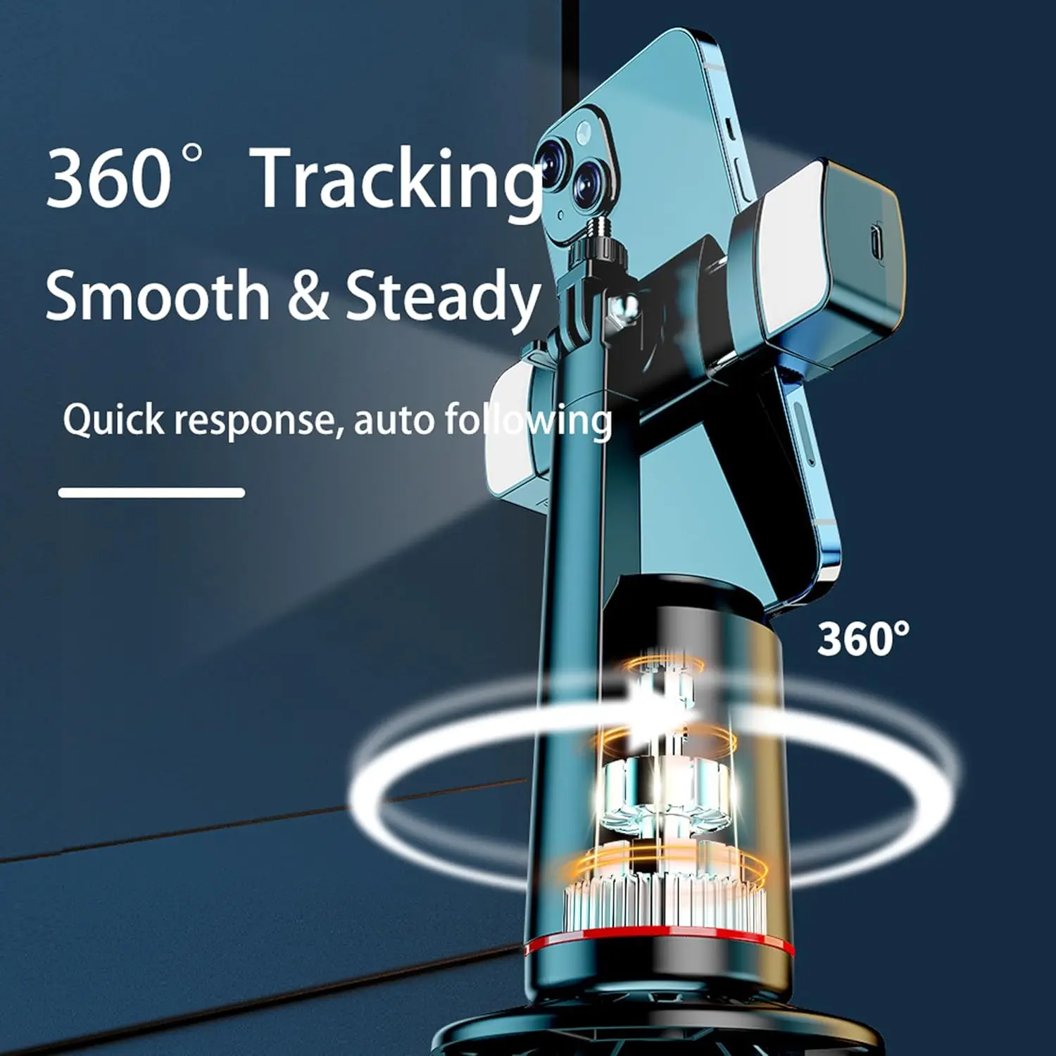 Gimbal Trépied Suivi Automatique 360° avec Télécommande - Pour Smartphone
