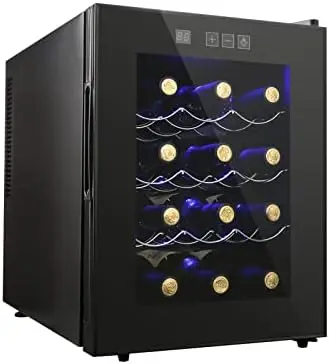 

Bottle Wine Cooler Refrigerator, Compact Mini Wine Fridge with Digital Temperature Control Quiet Operation Thermoelectric Chille