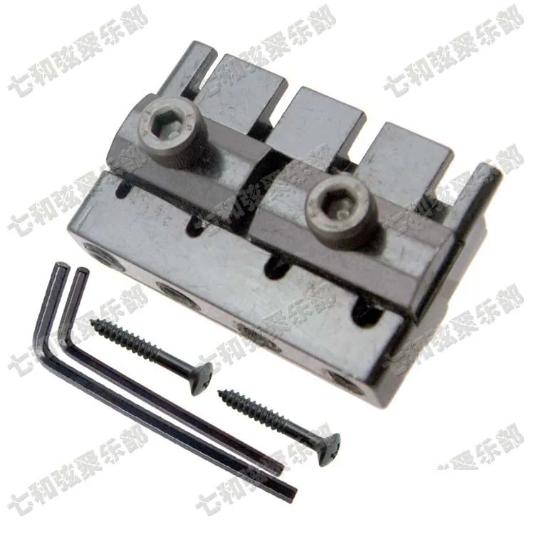 

A set Black 4 String Headless Bass Guitar Locking Nut