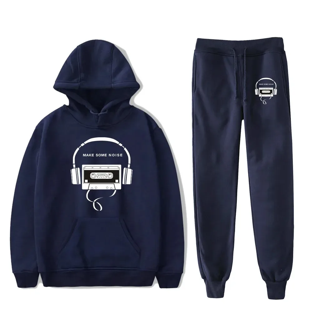 SpaceX Tricô Duas Peças Set Mulheres/Homens Manga Comprida Hoodies + Calça Jogger Harajuku Casual SpaceX Hoodie Unisex Streetwea
