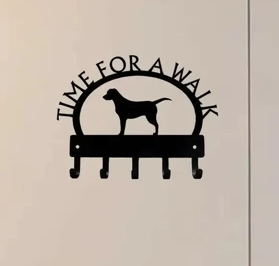 

Towel Holder for Bathroom,Labrador Time for A Walk Key Rack Wall Mounted Hook Up Hanger Artwork Shape Over The Door Hooks