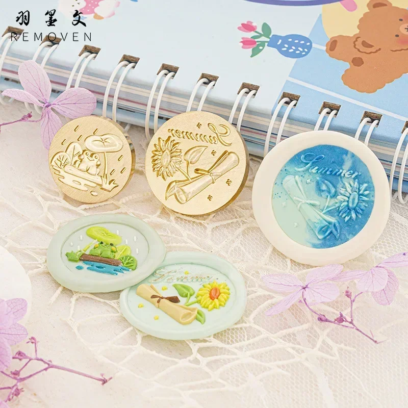 

Pufferfish/duck/dog/frog Wax Seal Stamps Fire Paint Creative Animal Stamp Head Birthday Gift Decoration DIY Scrapbooking Crafts