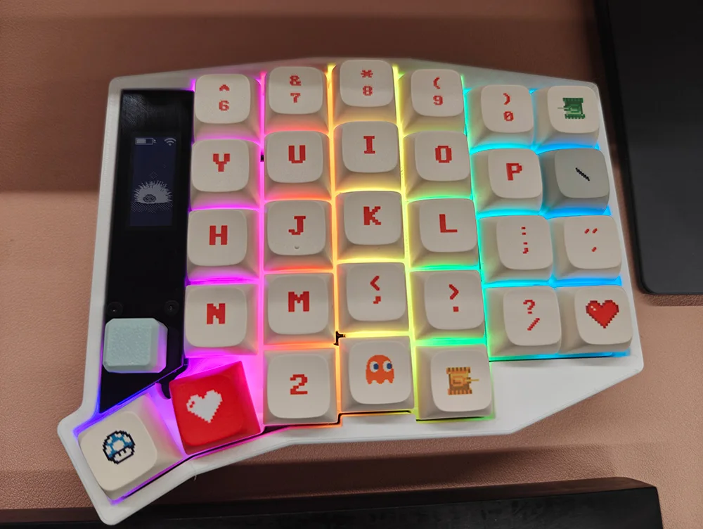 Sofle キーボード 無線 ZMK 黄軸 レトロ Sofle Split Keyboard Bluetooth Dual Mode Zmk Scheme RGB Hot
