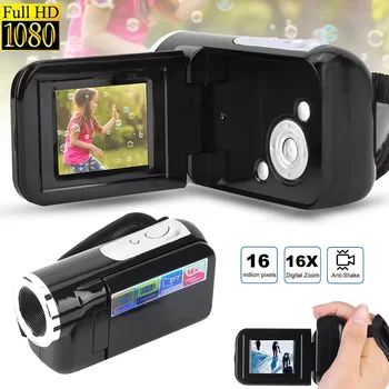 Videocamera digitale DV da 32 GB 16 MP 16X HD Videocamera Vlog con schermo TF da 2 pollici con cavo USB con luce di riempimento Zoom per riprese notturne 16x